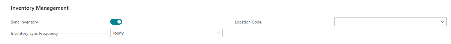 Shop Configuration Page - Inventory Management